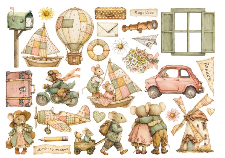 Stamperia Cozy Family Ephemera (DFLCT93) 