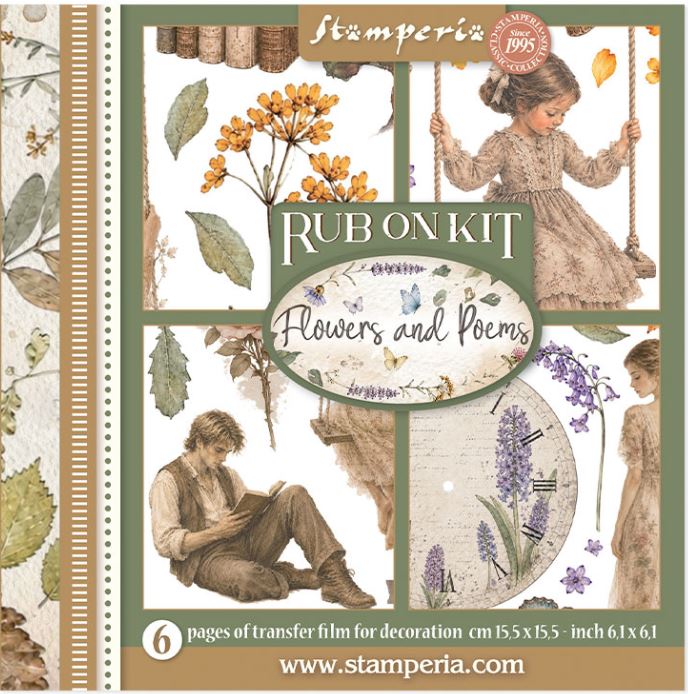 Stamperia Flowers and Poems Rub-On 6.1