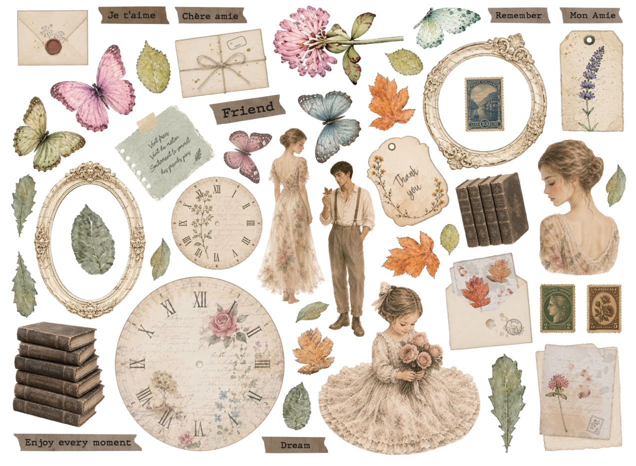 Stamperia Flowers and Poems Die Cuts Assorted (DFLDC144) 