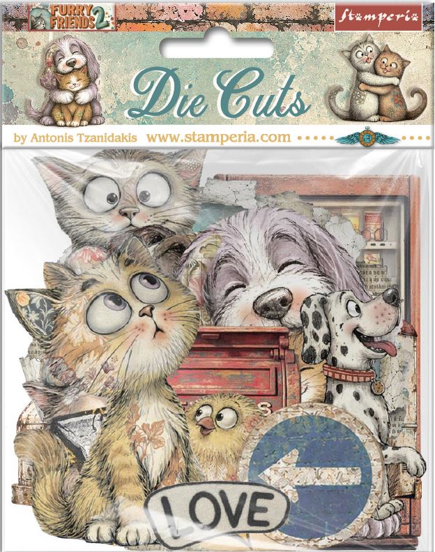 Stamperia Furry Friends 2 Die Cuts 