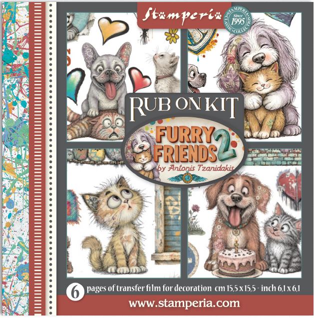 Stamperia Furry Friends 2 Rub-On 6.1
