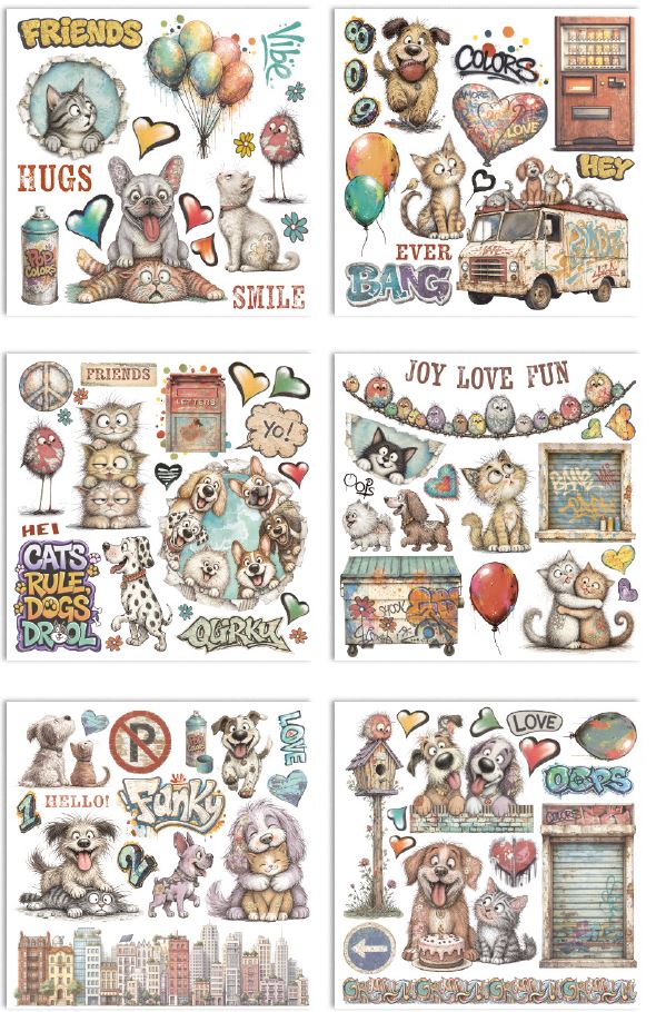 Stamperia Furry Friends 2 Rub-On 6.1