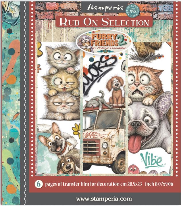 Stamperia Furry Friends 2 Rub-On 8
