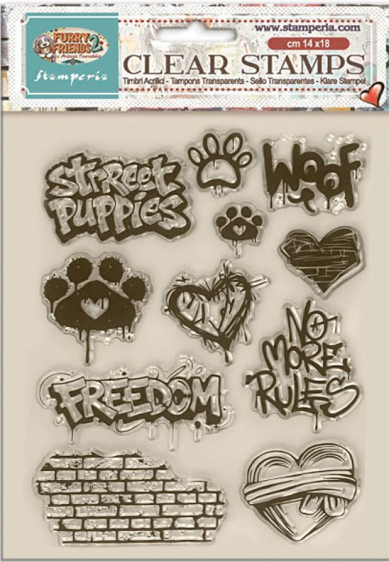 Stamperia Furry Friends 2 Clear Stamps by Antonis Tzanidakis (WTK250) 