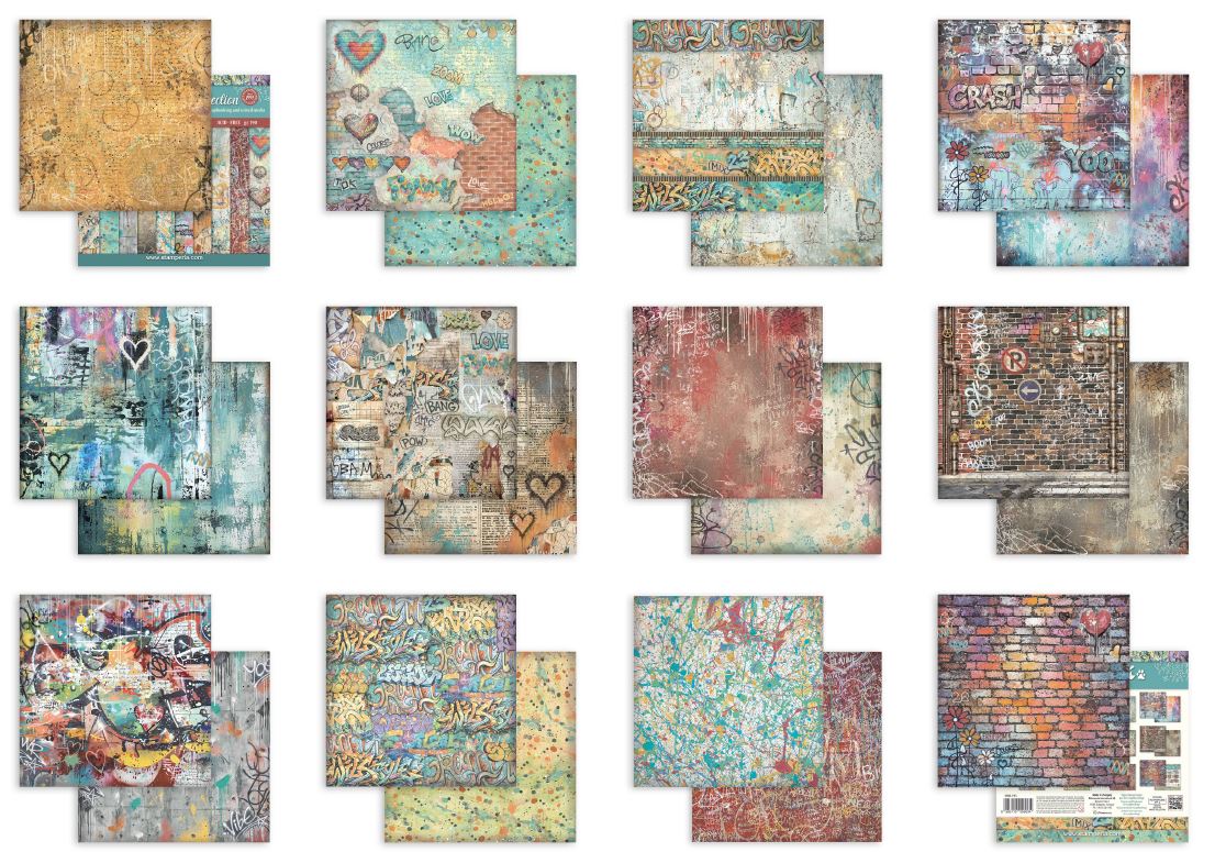 Stamperia Furry Friends 2 12x12 Inch Paper Pack BACKGROUNDS