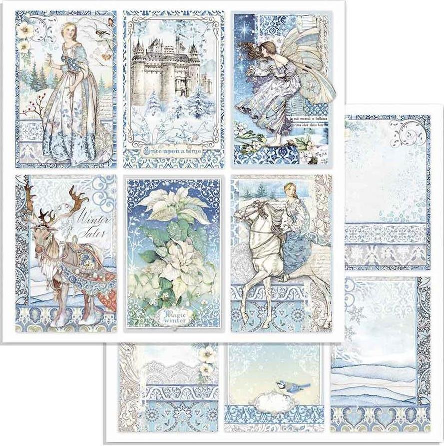 Stamperia Double-Sided Paper - WINTER TALES CARDS (SBB722)
