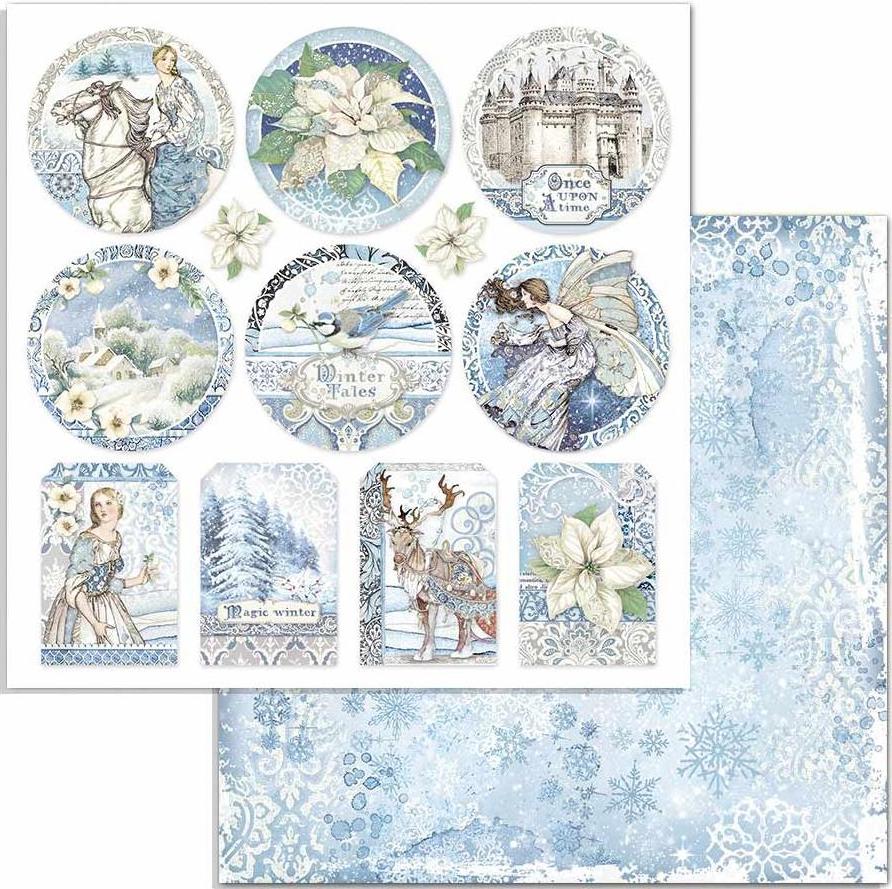 Stamperia Double-Sided Paper - WINTER TALES FRAMES (SBB721)