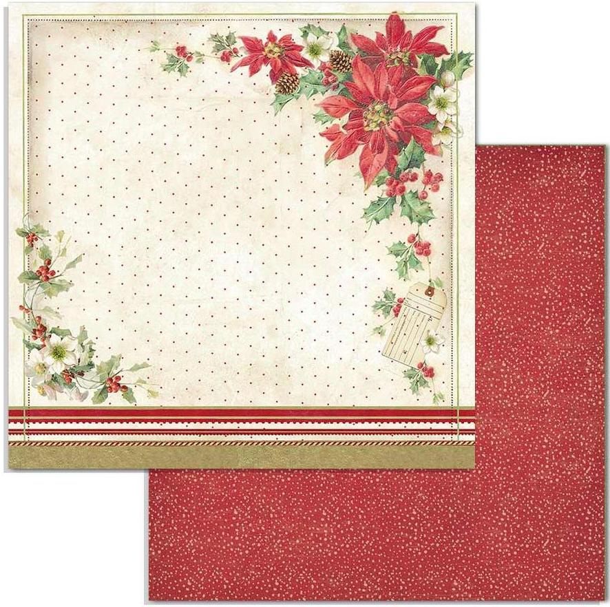 Stamperia Double-Sided Paper - POINSETTIA (SBB705)