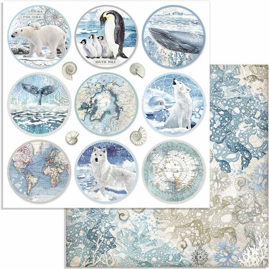 Stamperia Double-Sided Paper -ARCTIC ANTARCTIC ROUNDS (SBB734)