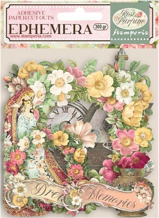 Stamperia Rose Parfum Ephemera -Flowers & Garland DFLCT09 