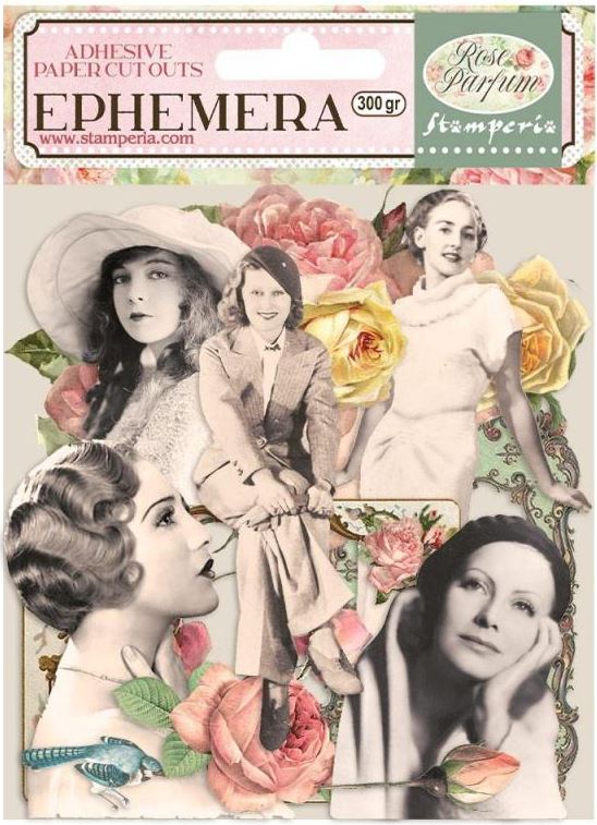 Stamperia Rose Parfum Ephemera -Frames & Ladies DFLCT10