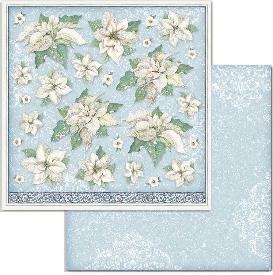 Stamperia Double-Sided Paper - WINTER TALES POINSETTIA (SBB720)
