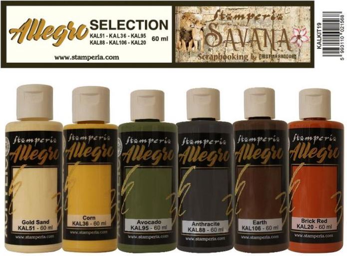 Stamperia Savana Allegro Paint Set -  (KALKIT19)
