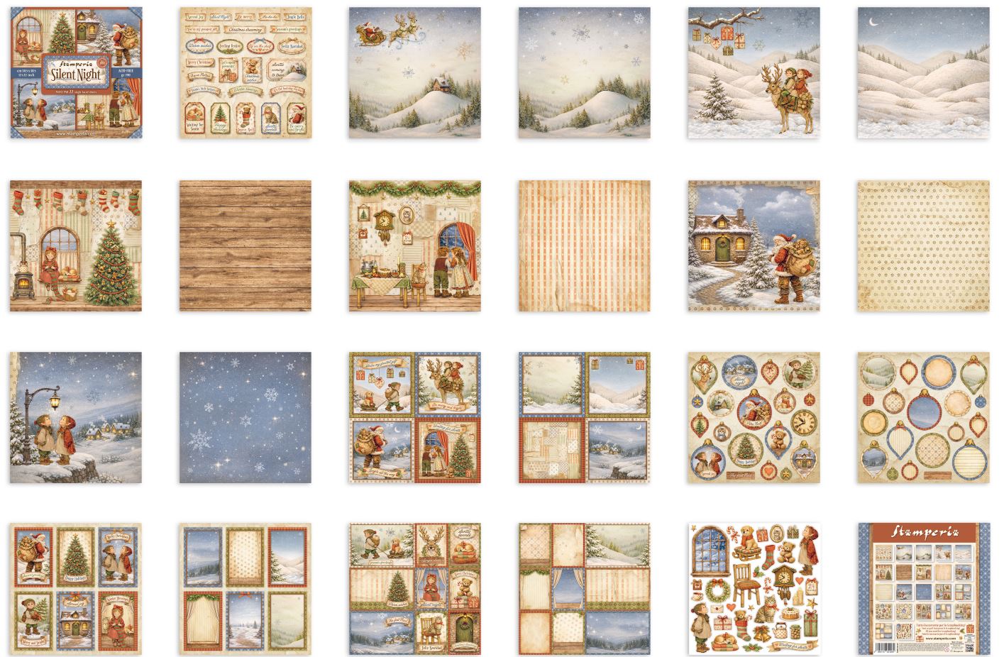 Stamperia Silent Night 8X8 Paper Pad SINGLE-FACE