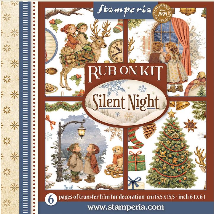 Stamperia Silent Night 6x6 Rub-On Set