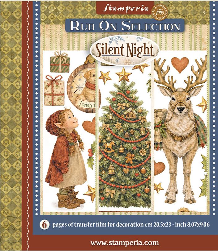Stamperia Silent Night 8x9 Rub-On Set
