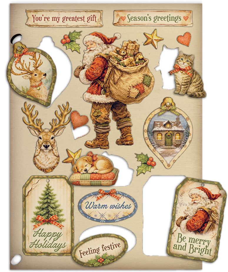 Stamperia Silent Night Coloured Wooden Shapes