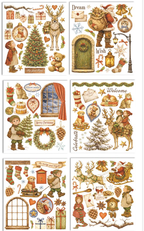 Stamperia Silent Night 8x9 Rub-On Set