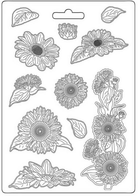 Stamperia Soft Mould A4 - Sunflower Art (K3PTA4562) 