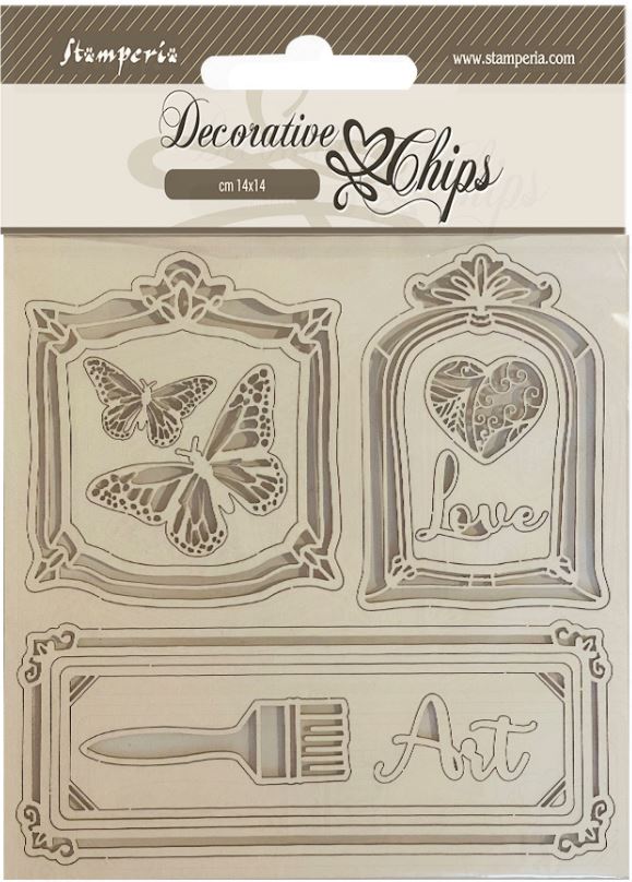 Stamperia Decorative chips - Sunflower Art Frames (SCB170)
