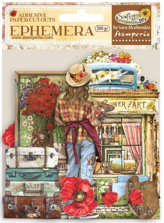 Stamperia Sunflower Art Ephemetra - elements and poppies (DFLCT19)