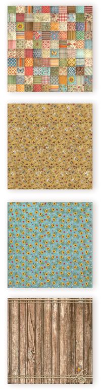 Stamperia Sunflower Art FABRIC SHEETS 