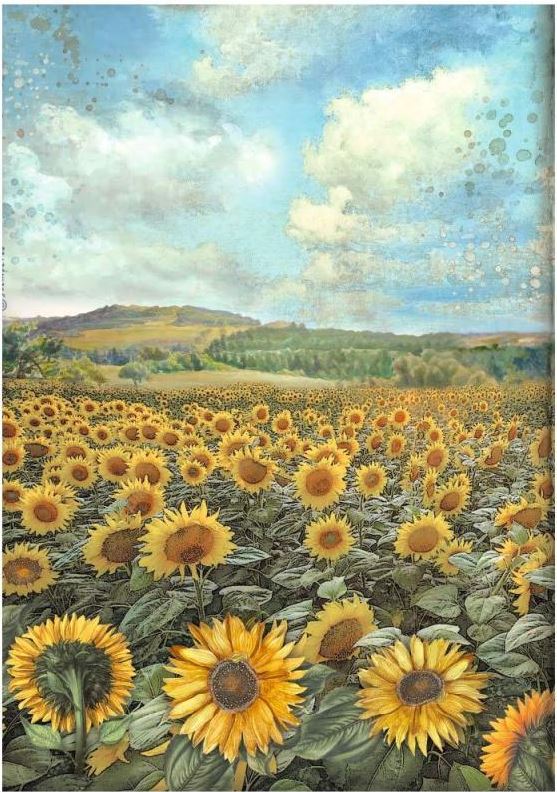 Stamperia Sunflower Art Rice Paper - Landscape (DFSA4770)