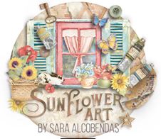 Stamperia Sunflower Art by Sarah Alcobendas