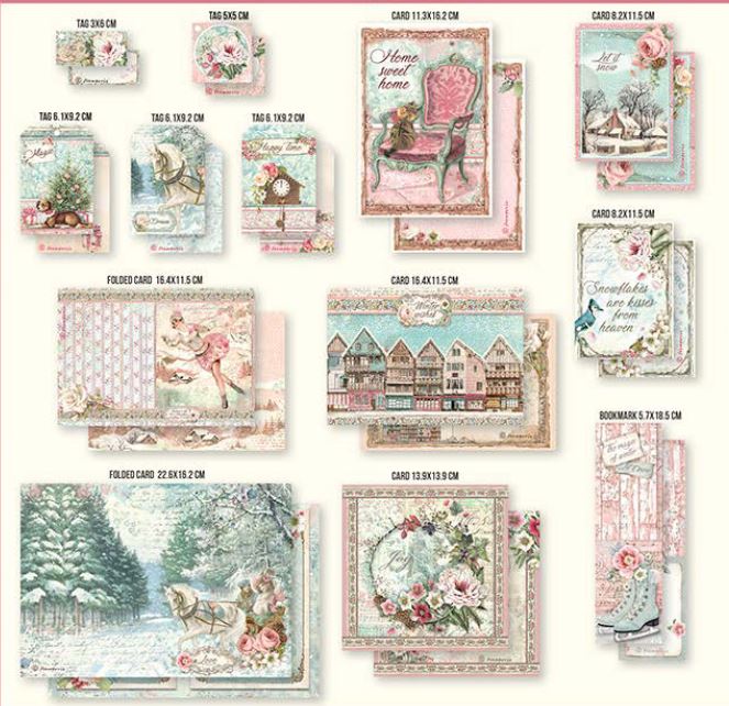 Stamperia Cards Collection - SWEET WINTER