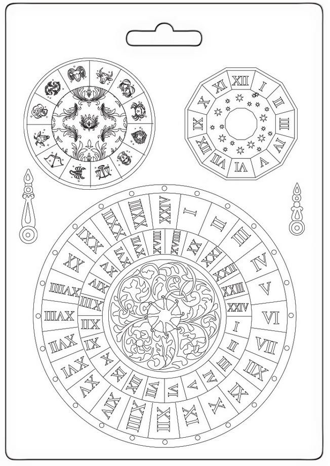 Stamperia Venice City of Art A5 Soft Mould - Clocks (K3PTA5673)