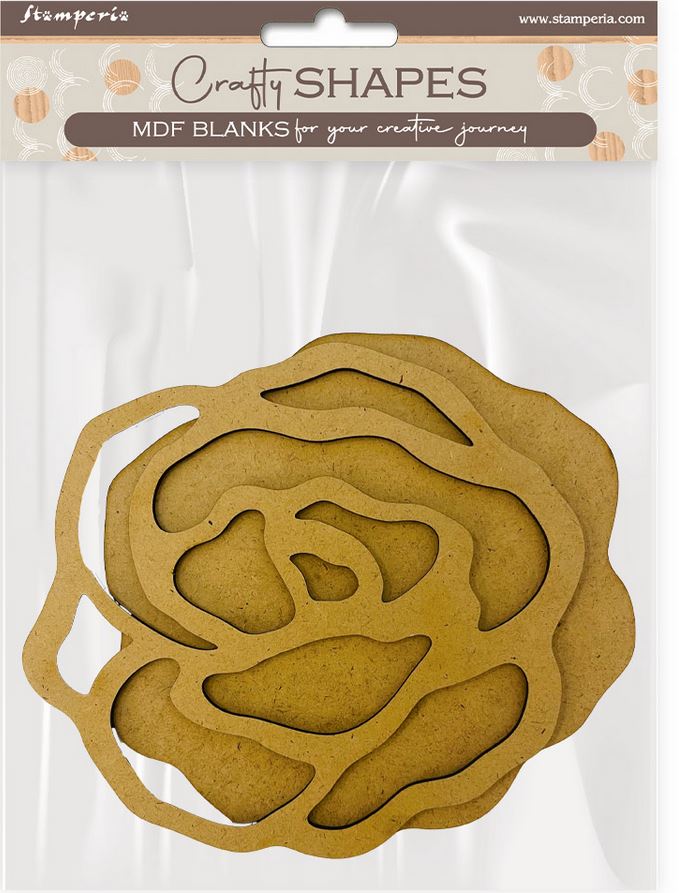 Stamperia Venice City of Art MDF Crafty Shapes Blanks Roses (KLSM56)