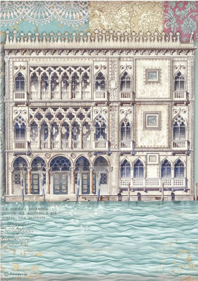 Stamperia Venice City of Art A4 Rice Paper - Palace Museum  (DFSA41040)