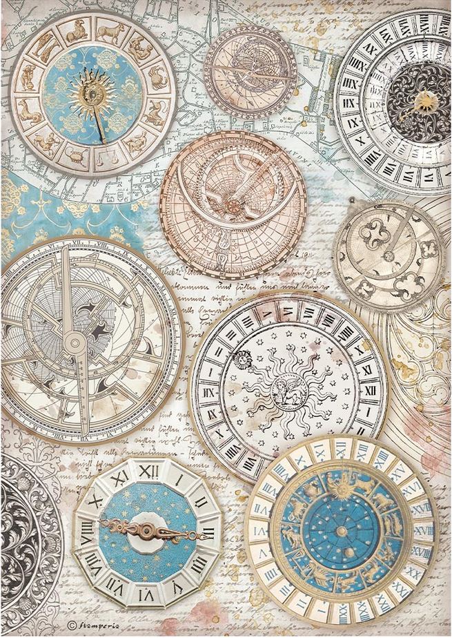 Stamperia Venice City of Art A4 Rice Paper - Zodiac (DFSA41043)
