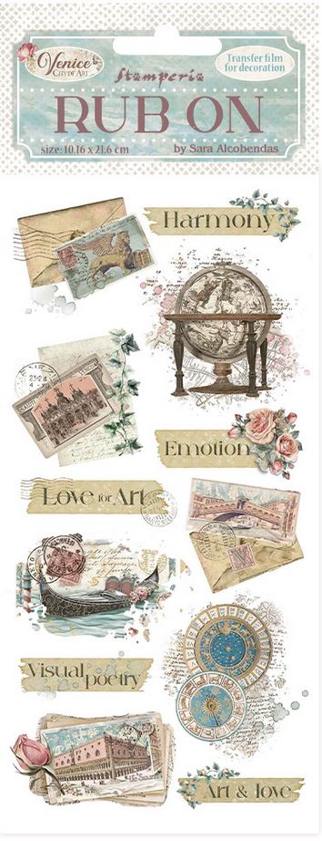 Stamperia Venice City of Art Rub-On - Letters (DFLRB168)