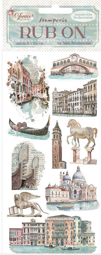 Stamperia Venice City of Art Rub-On - Monuments (DFLRB170)