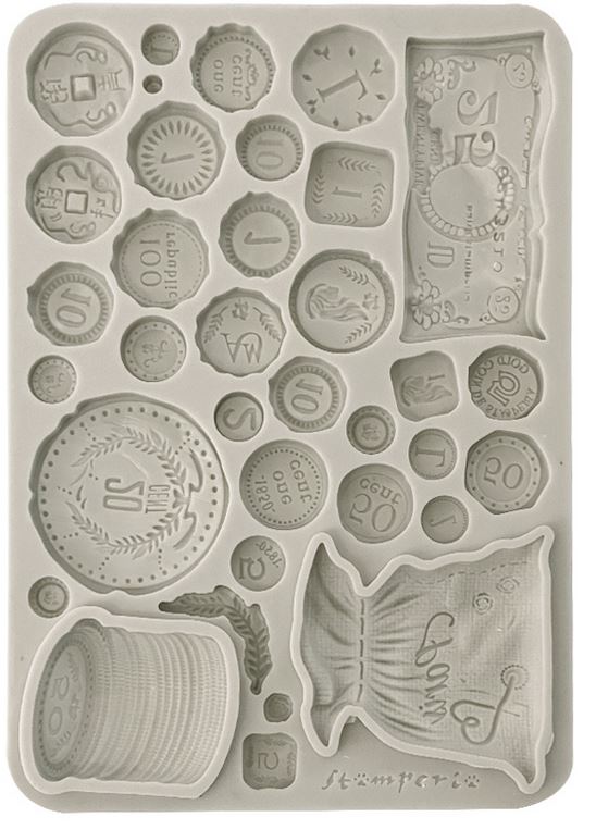 Stamperia Venice City of Art A5 Silicon Mould - Old Coins (KACMA561)