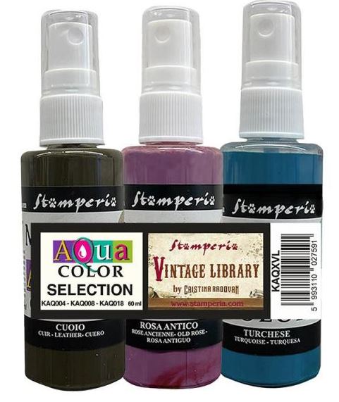 Stamperia Selection Aquacolor Sprays - Vintage Library