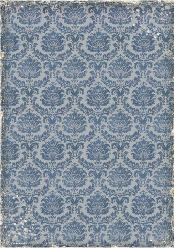 Stamperia Vintage Library A4 Rice Paper - WALLPAPER DFSA4756