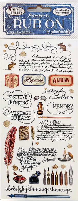 Stamperia Vintage Library Rub-Ons CALLIGRAPHY DFLRB25