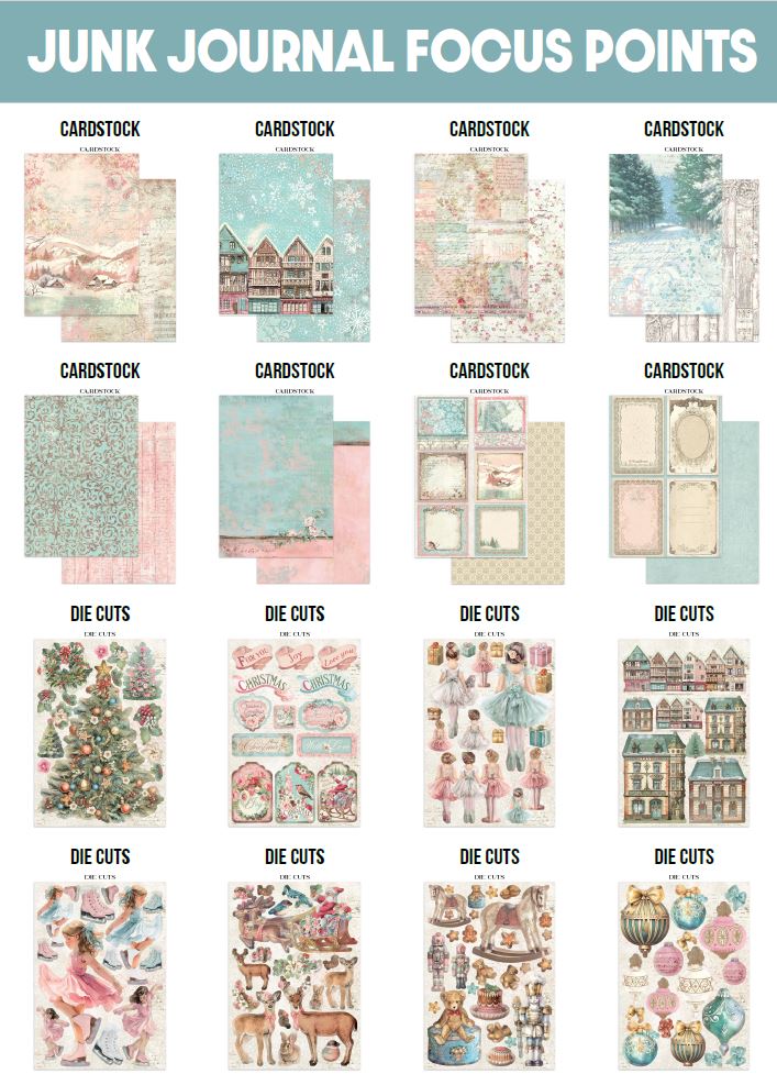 Stamperia Winter Magic Junk Journal A5 Focus Points (SBJKS04) 