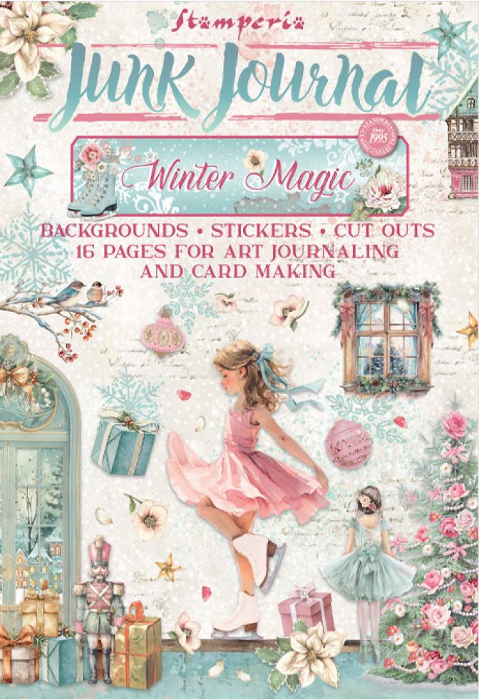 Stamperia Winter Magic Junk Journal Stickers, Backgrounds, Cut-Outs