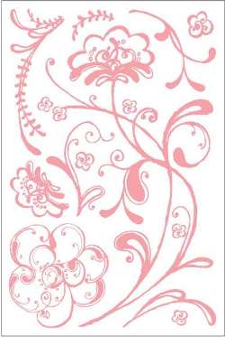 SALE: Basic Grey Two Scoops - Flower Swash Stamps