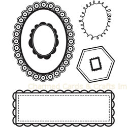 Basic Grey Max & Whiskers Frame It Bitsy Clear Stamps