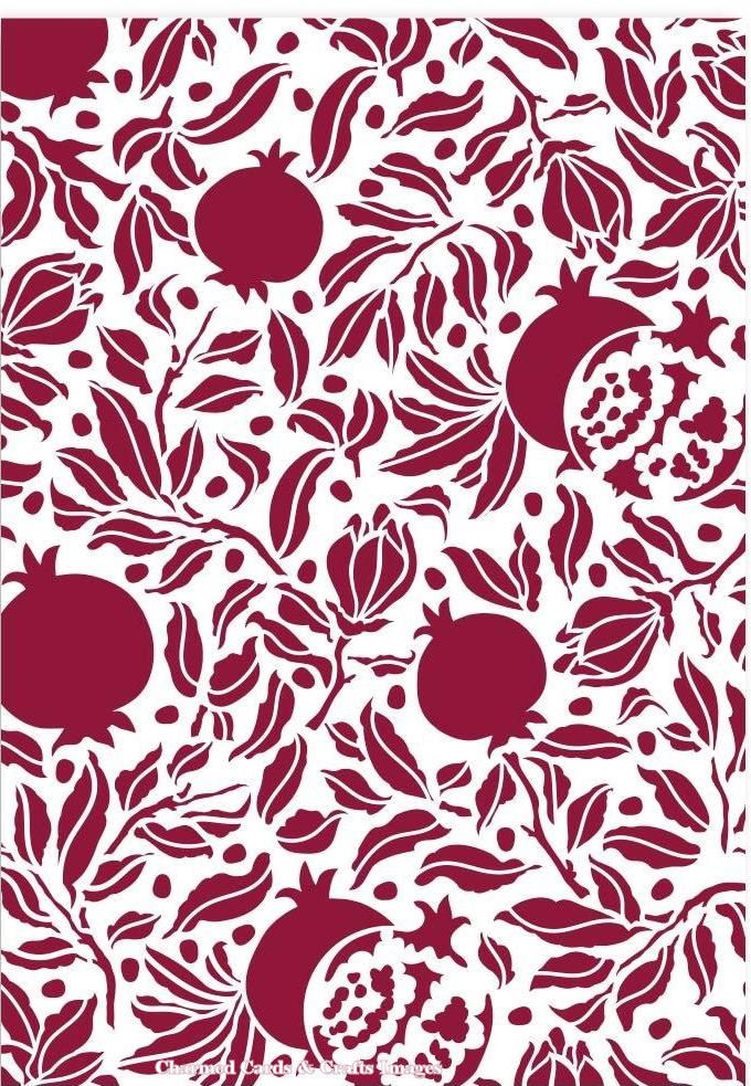 Stamperia Casa Granada Stencil 21x29,7cm   - Pomegranate Texture KSG481 