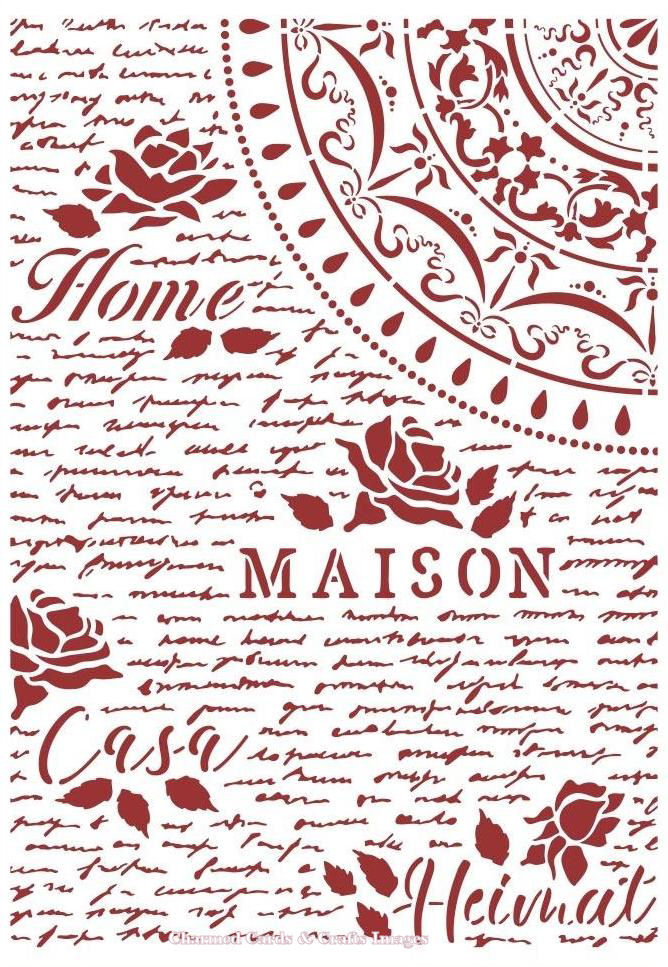 Stamperia Casa Granada Stencil 21x29,7cm   - Home Maison  KSG483