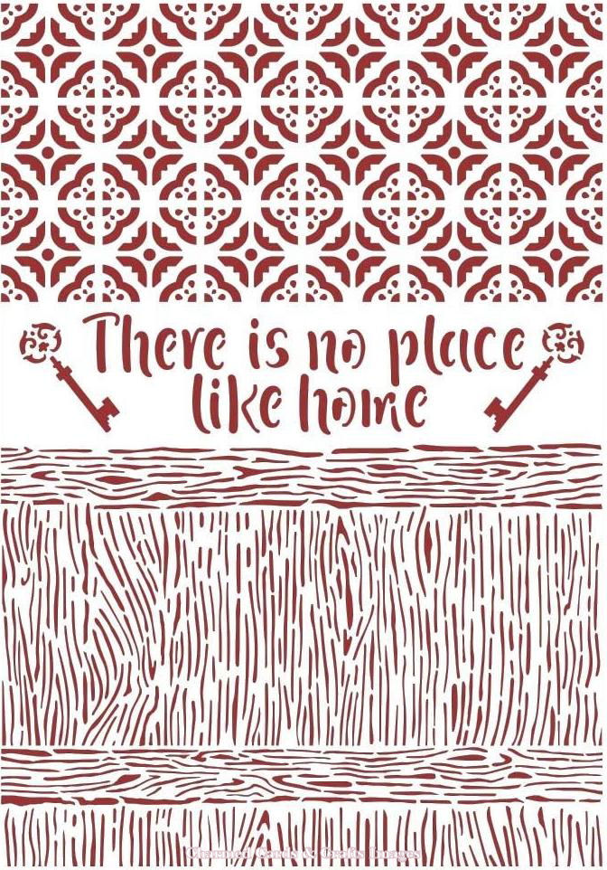 Stamperia Casa Granada Stencil 21x29,7cm   - No Place Like Home KSG487