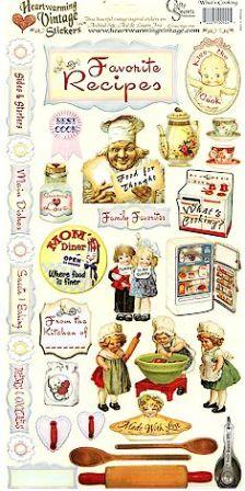 Vintage Cardstock Stickers - What's Cooking?