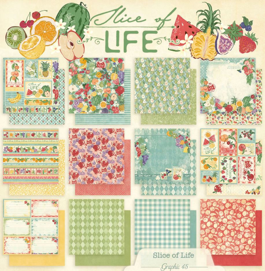 Graphic 45 Slice of Life 8x8 Inch Collection Pack