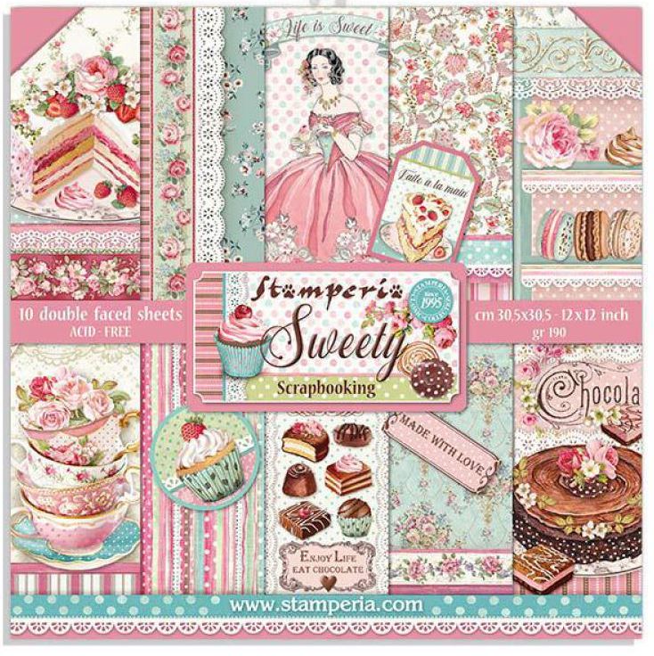 Stamperia SWEETY 12x12 Paper Pack