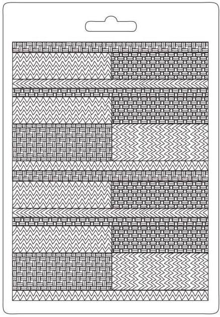 Stamperia BAUHAUS Soft Impression Mould A5  - Textile Pattern (K3PTA5629) 